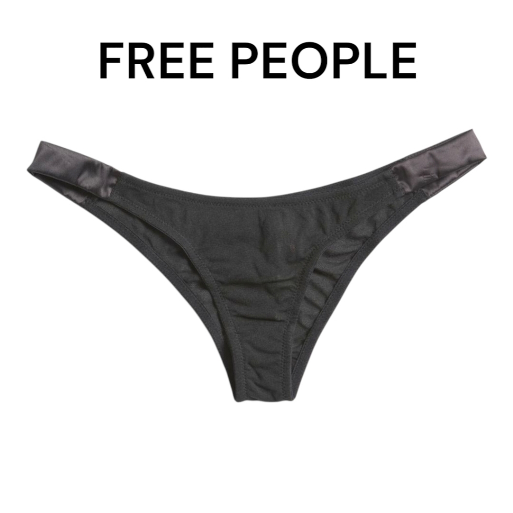 FREE PEOPLE Heartthrob Cheeky Underwear, Undies, L, Black, NWT